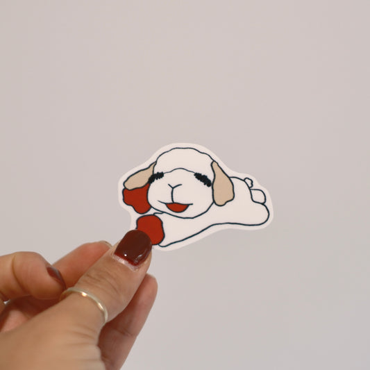 Lamby Dog Toy Vinyl Sticker