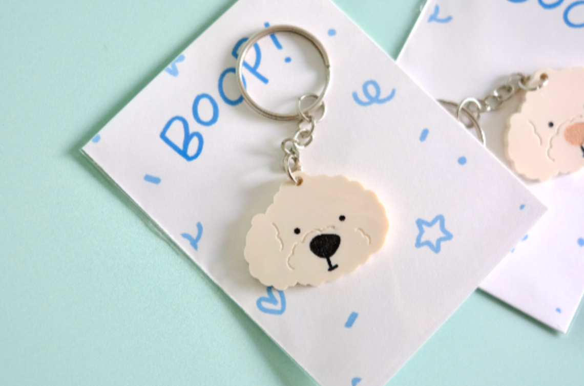 Poodle Keychain